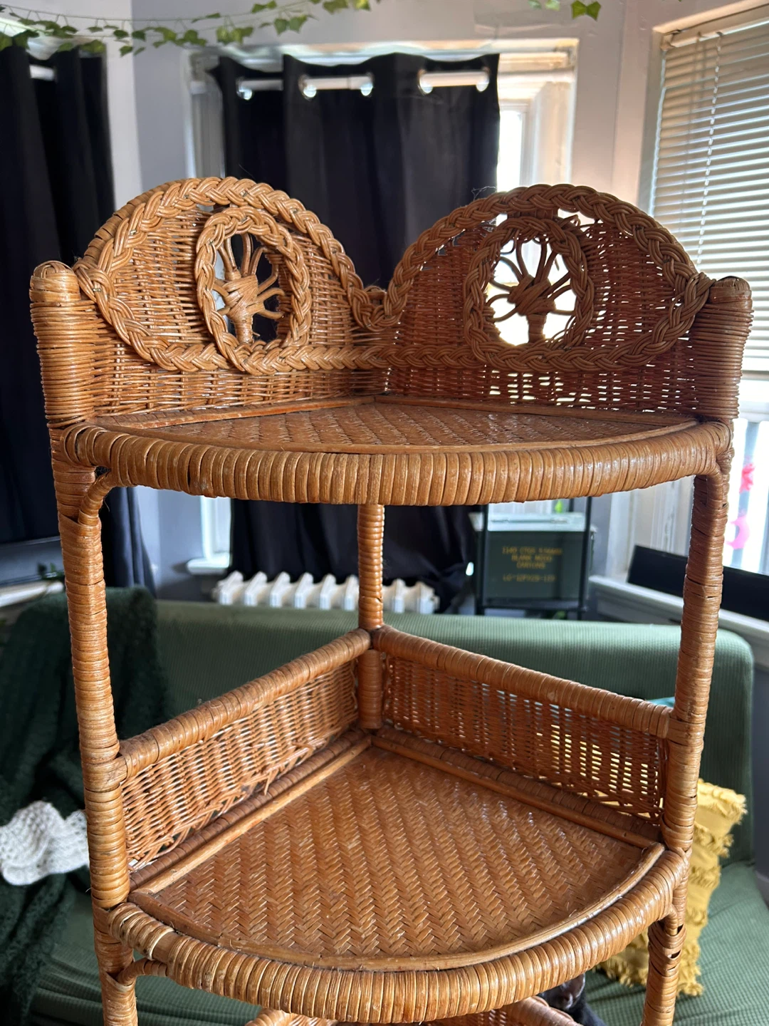 Wicker Corner Shelf Unit - photo 3
