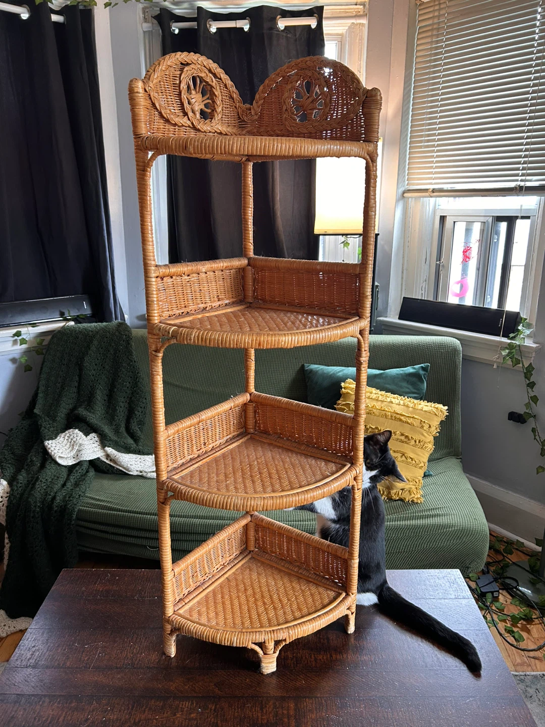 Wicker Corner Shelf Unit - photo 4