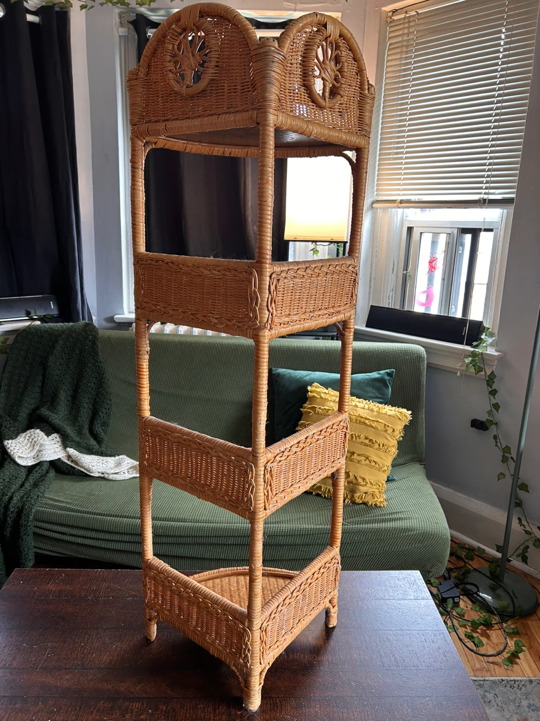 Wicker Corner Shelf Unit - photo 2