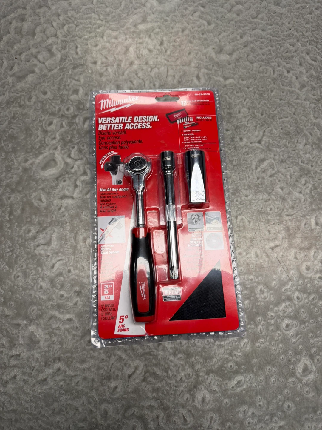 Milwaukee 12pc 3/8" Drive SAE Socket Set 48-22-9000 - photo 2