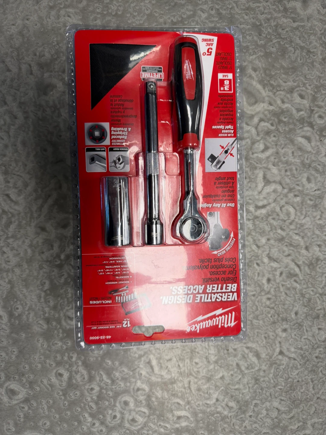 Milwaukee 12pc 3/8" Drive SAE Socket Set 48-22-9000