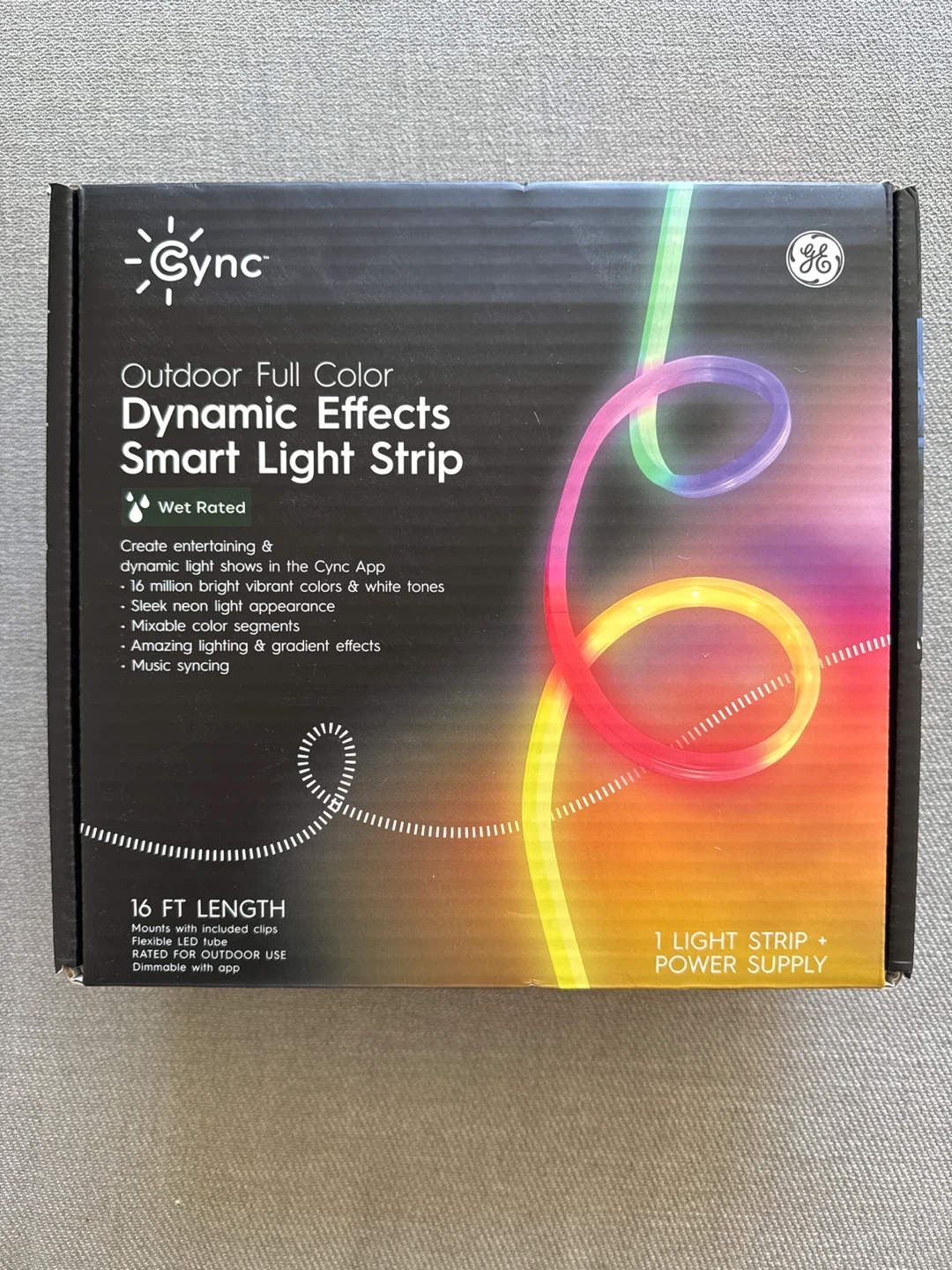 GE Cync Outdoor Full Color Smart Light Strip - 16 FT