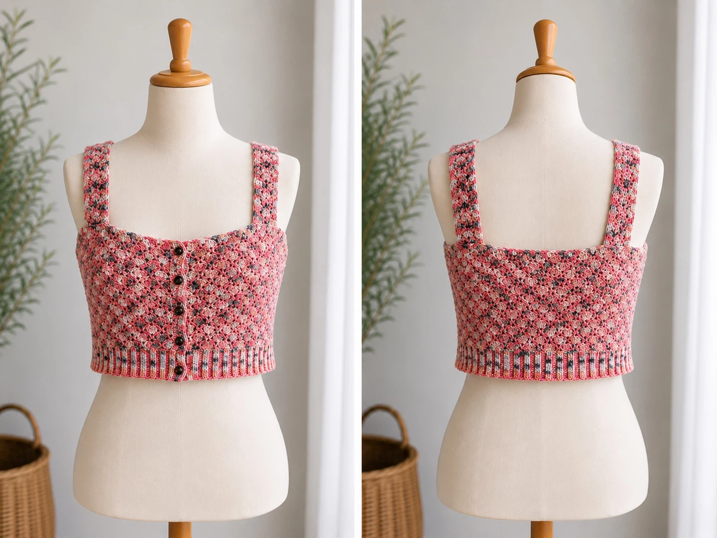 Handmade Crocheted Sequin Crop Top
