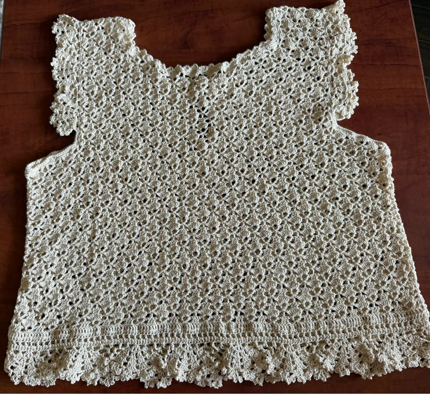Handmade Crocheted Top - Beige - photo 4