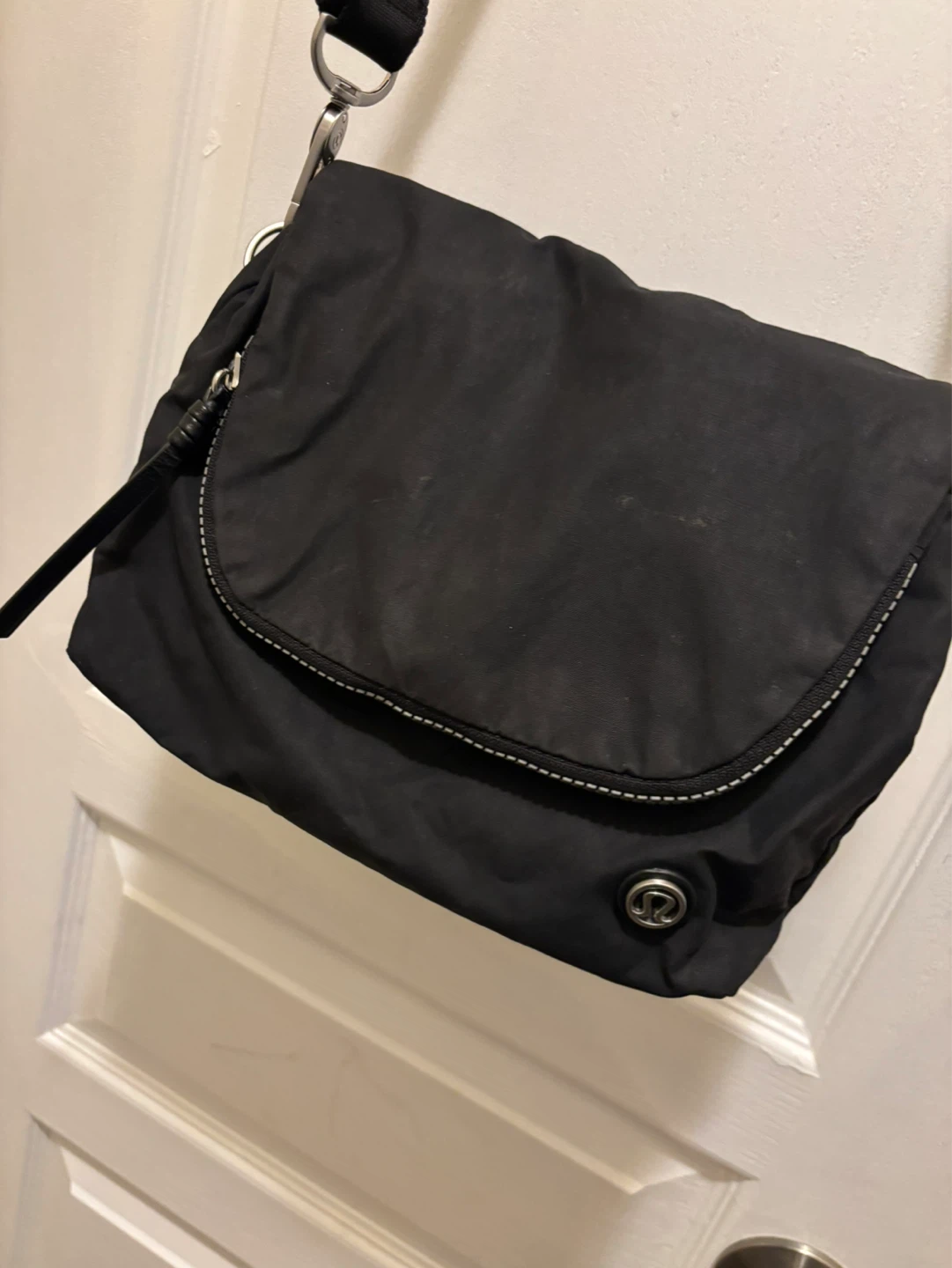 Lululemon Athletica Black Messenger Bag