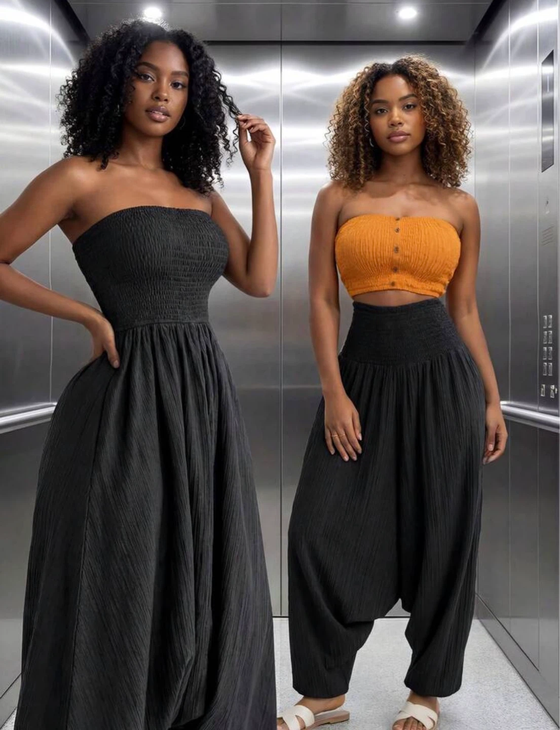 Women's Smocked Bandeau Jumpsuit - photo 2