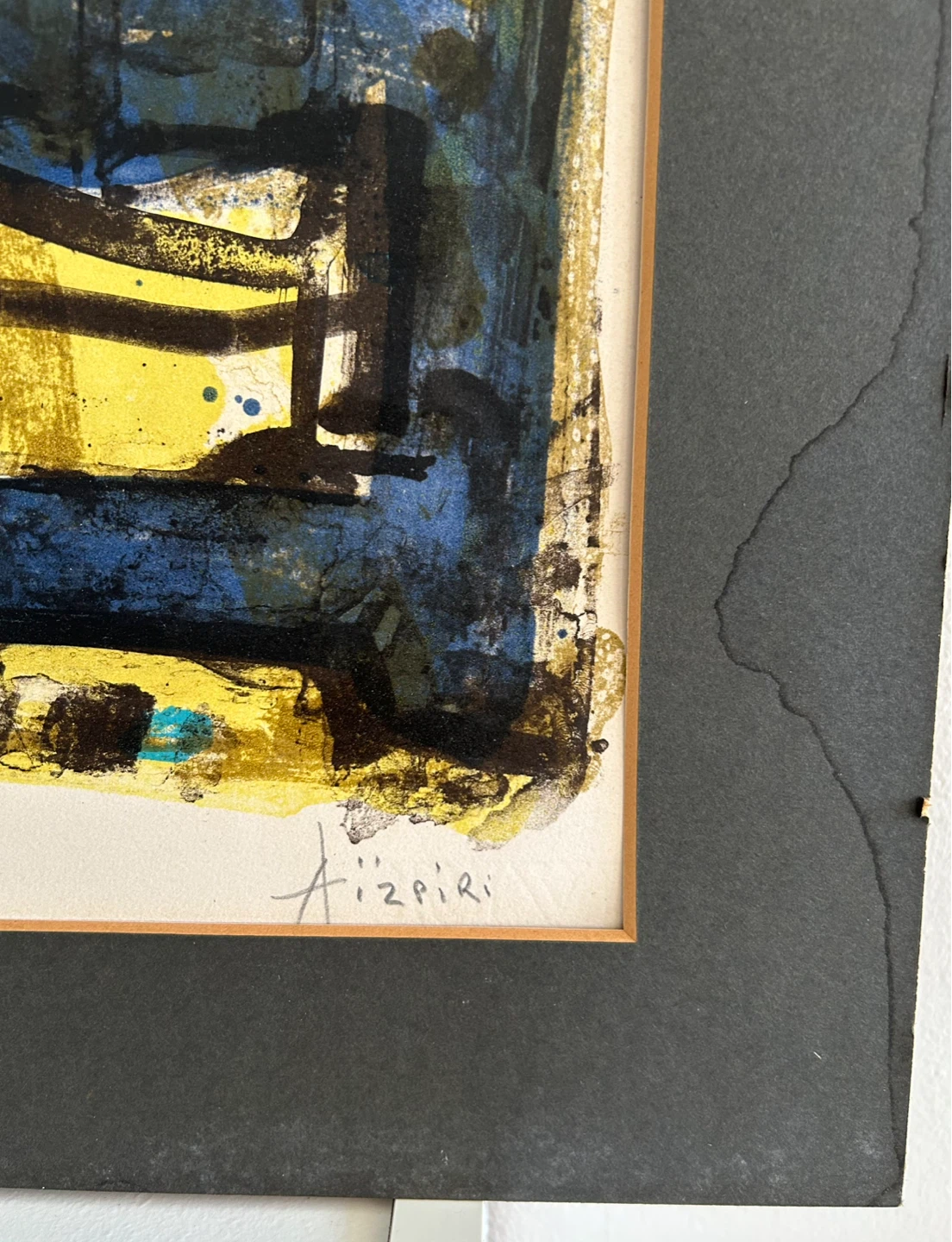 French Vintage Lithography Print - Paul Aïzpiri Signed no frame - photo 3