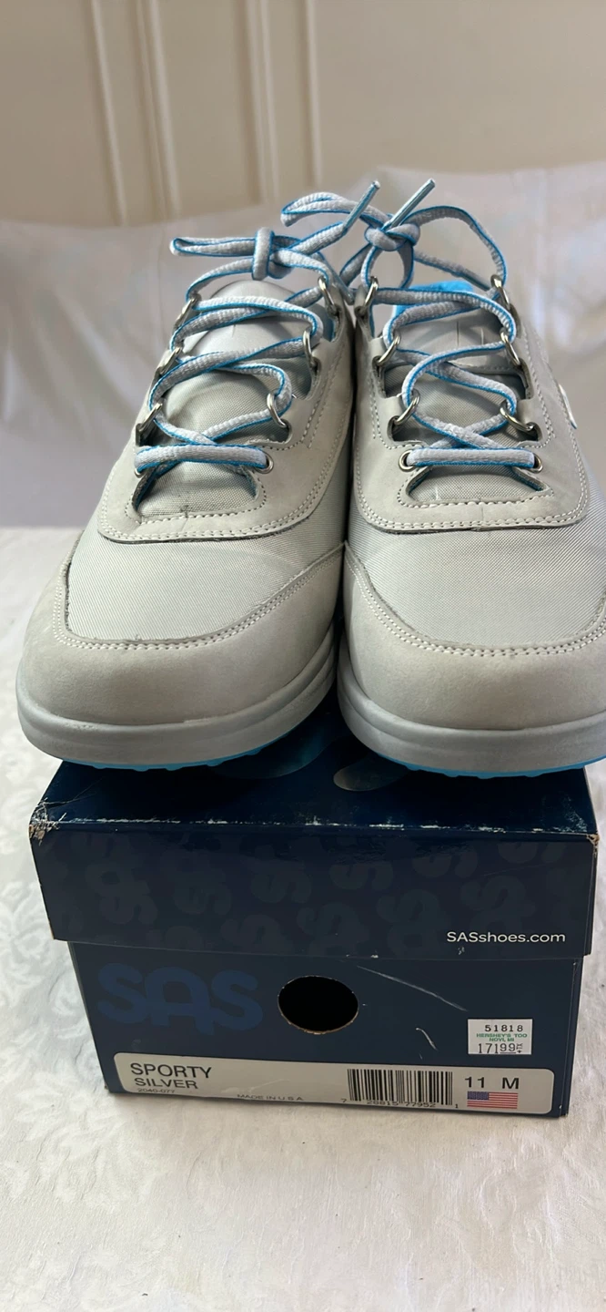 SAS Sporty Silver Women's Shoes Size 11 M