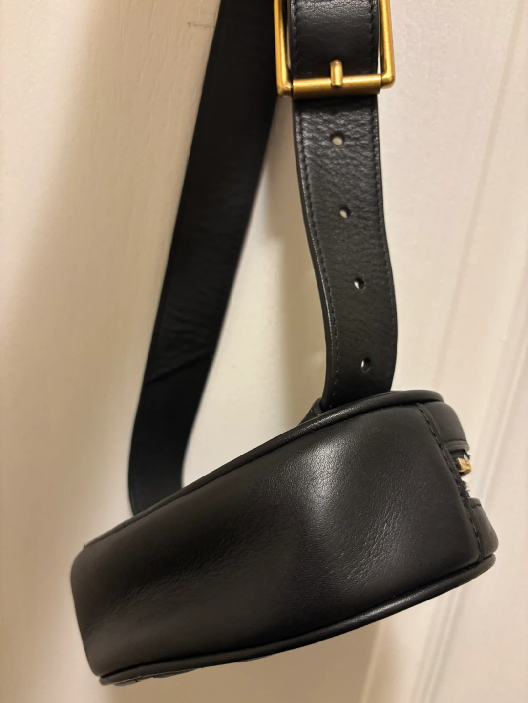 Auxiliary Black Leather Quilted Bag - photo 4