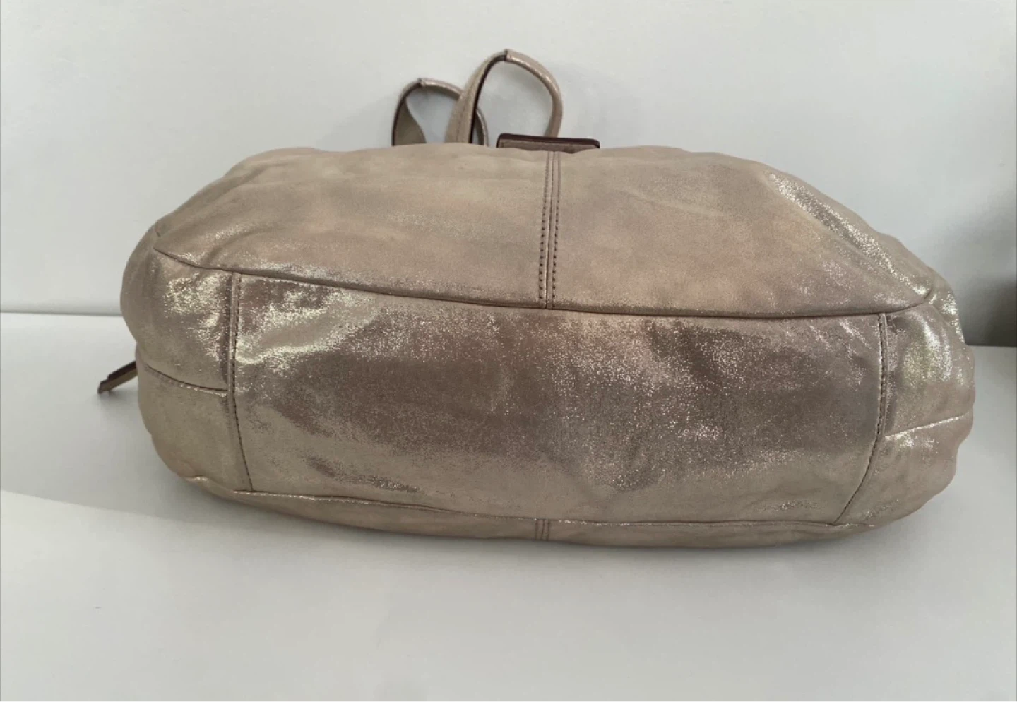 Coach Metallic Gold Leather Hobo Bag - photo 3