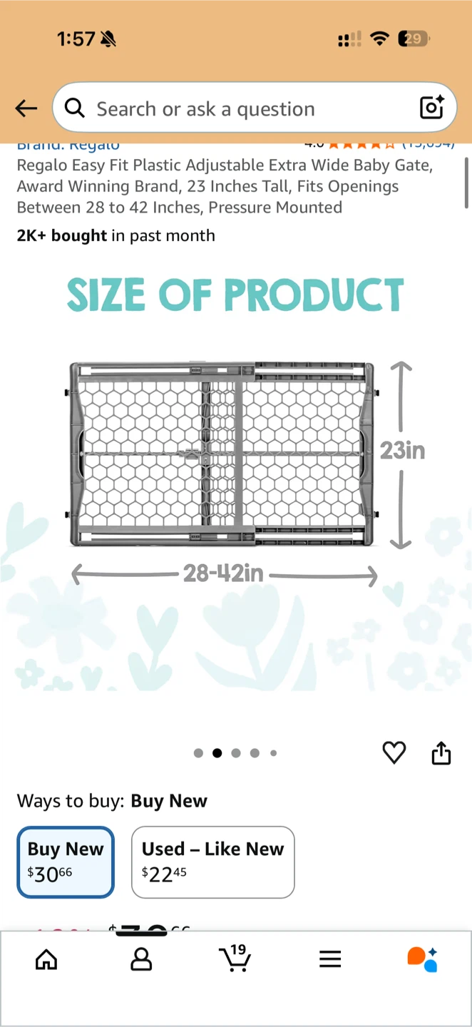 Regalo Easy Fit Extra Wide Baby Gate - photo 2