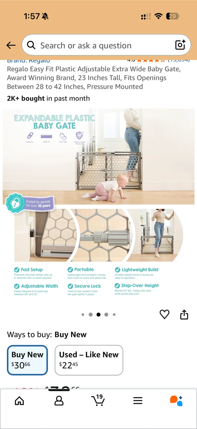 Regalo Easy Fit Extra Wide Baby Gate - photo 5