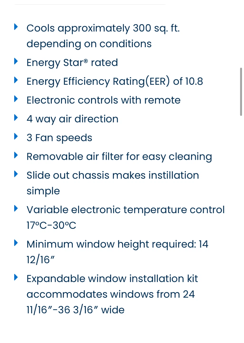 Premiere 8,000 BTU Window Air Conditioner - photo 2