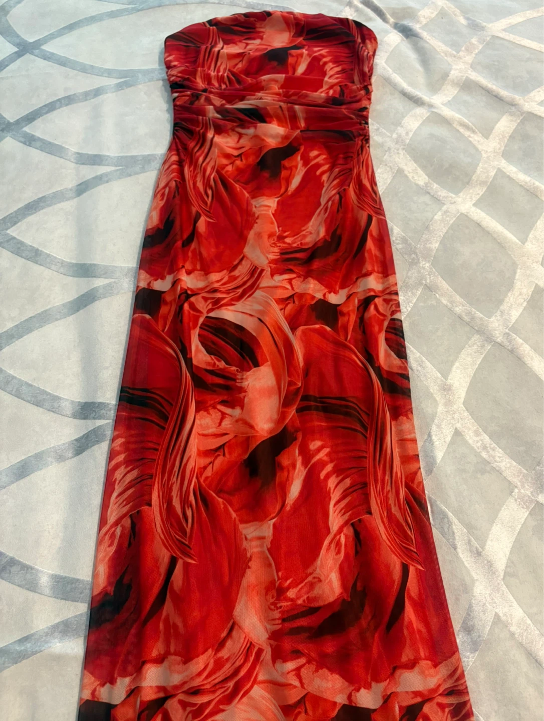 Strapless Ruched Maxi Dress - Size Small - photo 3