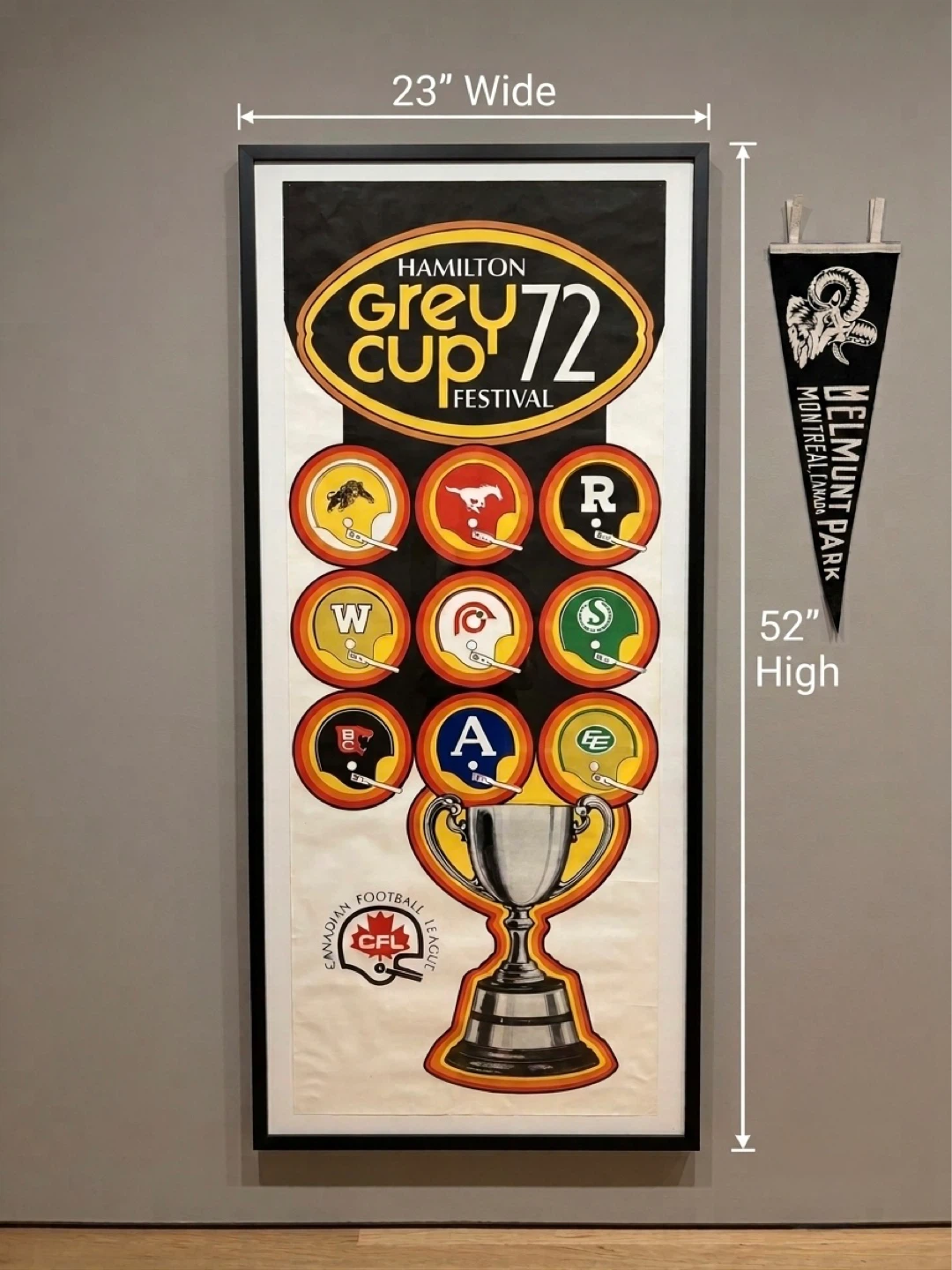 Hamilton 72 Grey Cup Festival CFL Football ORIGINAL poster - photo 4