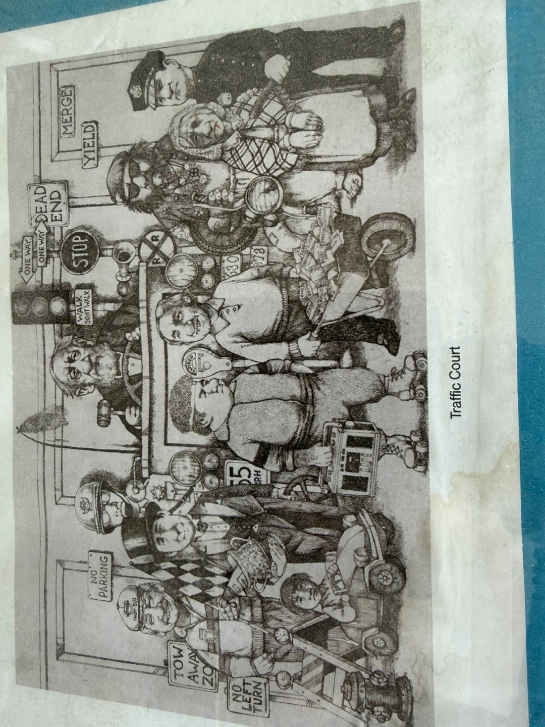 Framed Cartoon Prints - Judge, Traffic Court, Divorce Lawyer - photo 4