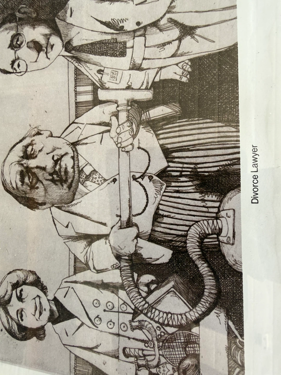 Framed Cartoon Prints - Judge, Traffic Court, Divorce Lawyer - photo 3