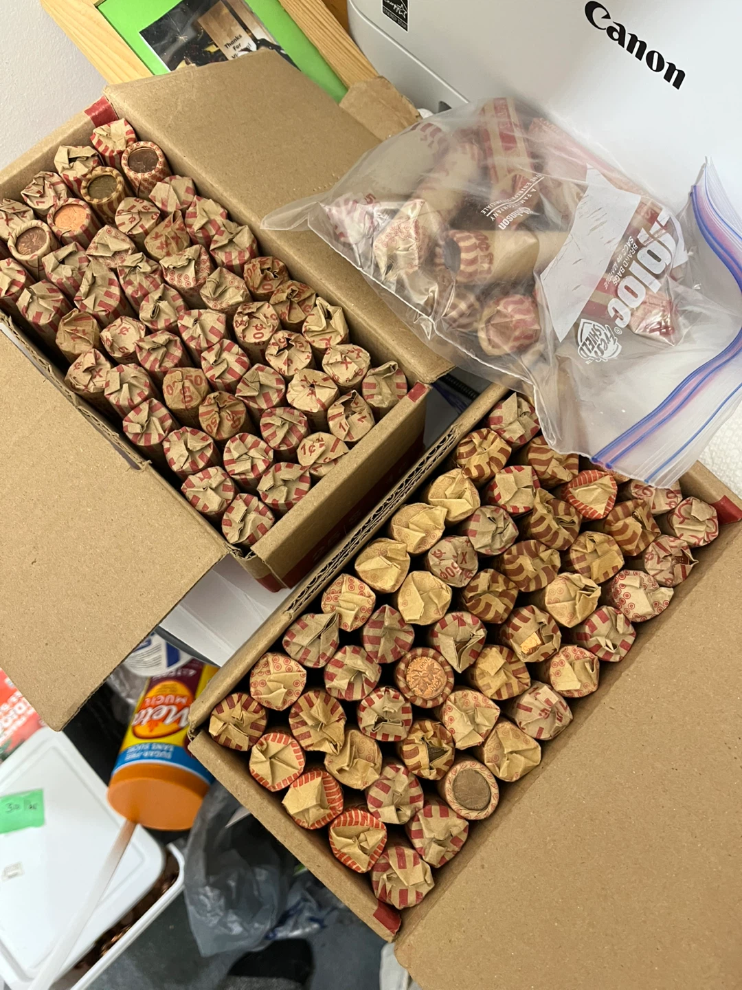 Assorted Rolls of Pennies  and loose 93 lbs - photo 4