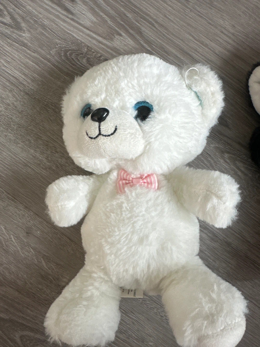 White Teddy Bear with Pink Bow