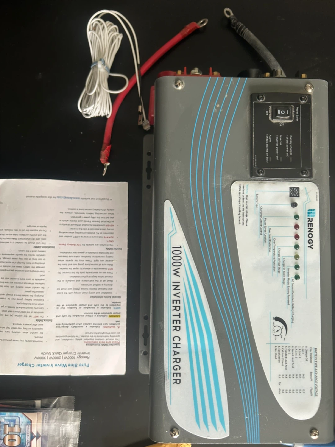 Renogy 1000W Pure Sine Wave Inverter Charger - photo 2