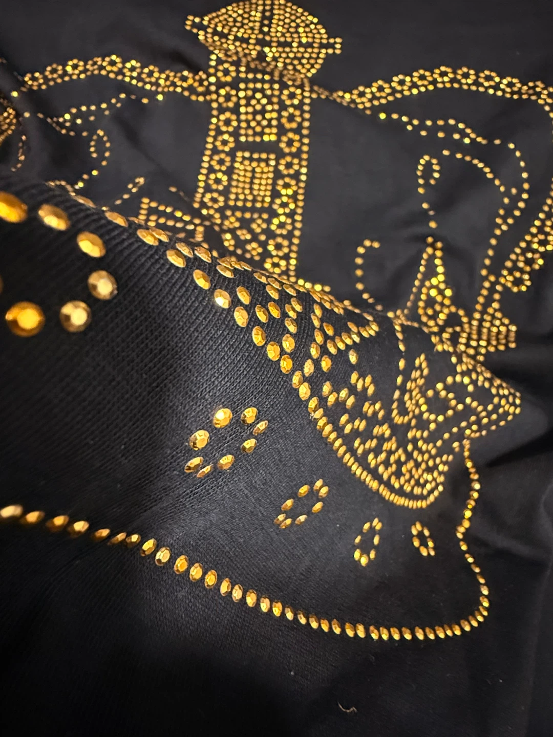 Black Crown Rhinestone Graphic T-Shirt – Size 2XL - photo 3