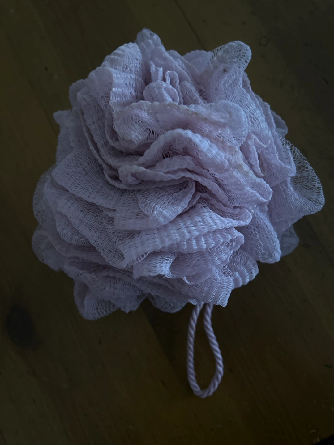 Light Pink Mesh Bath Pouf