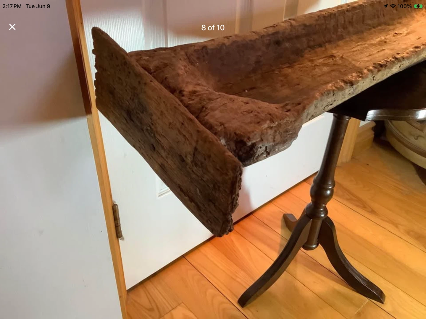 Large Primitive Wood Dough Bowl 🐞 - photo 3