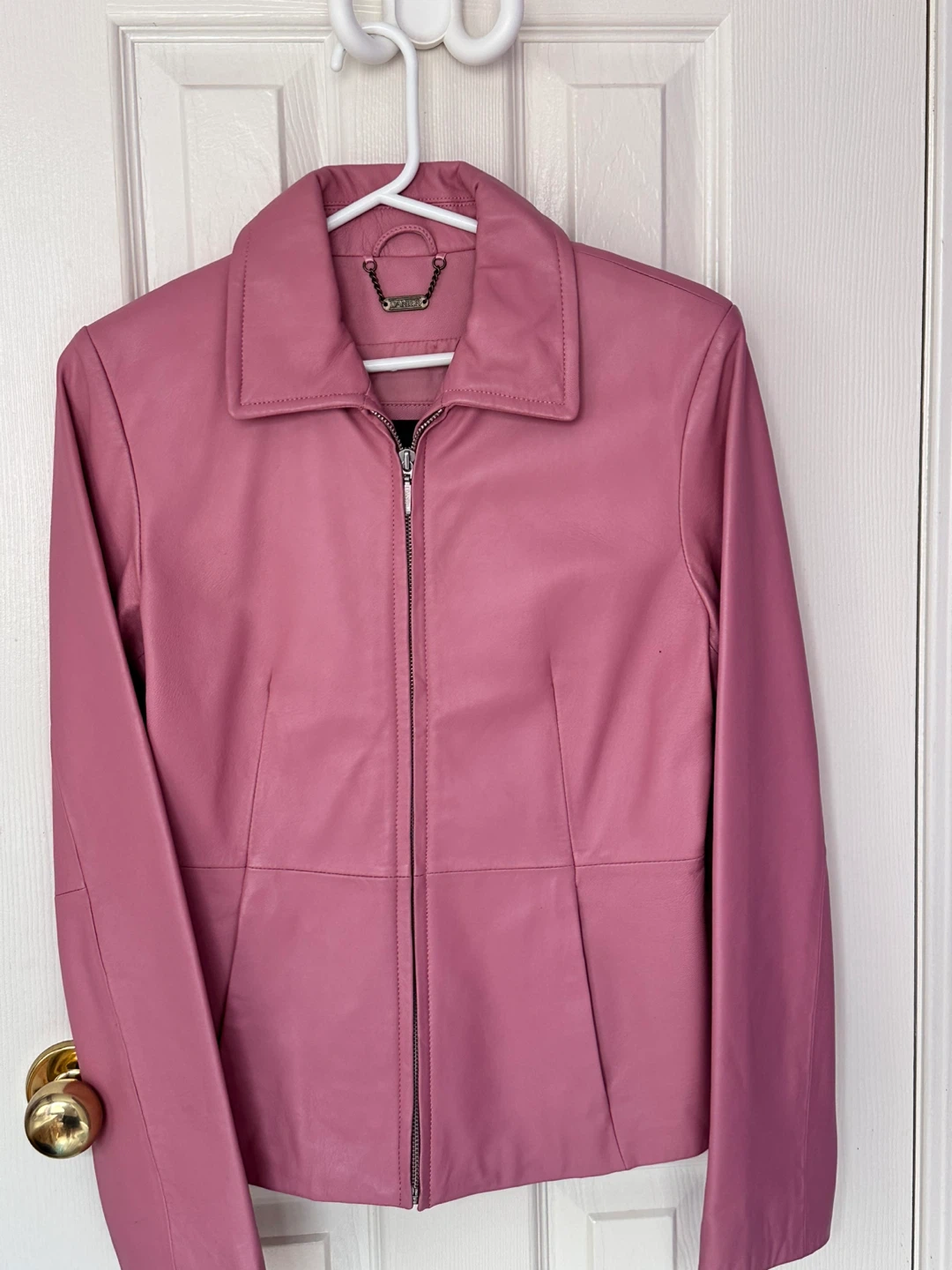 Danier Pink Leather Jacket - Size 6