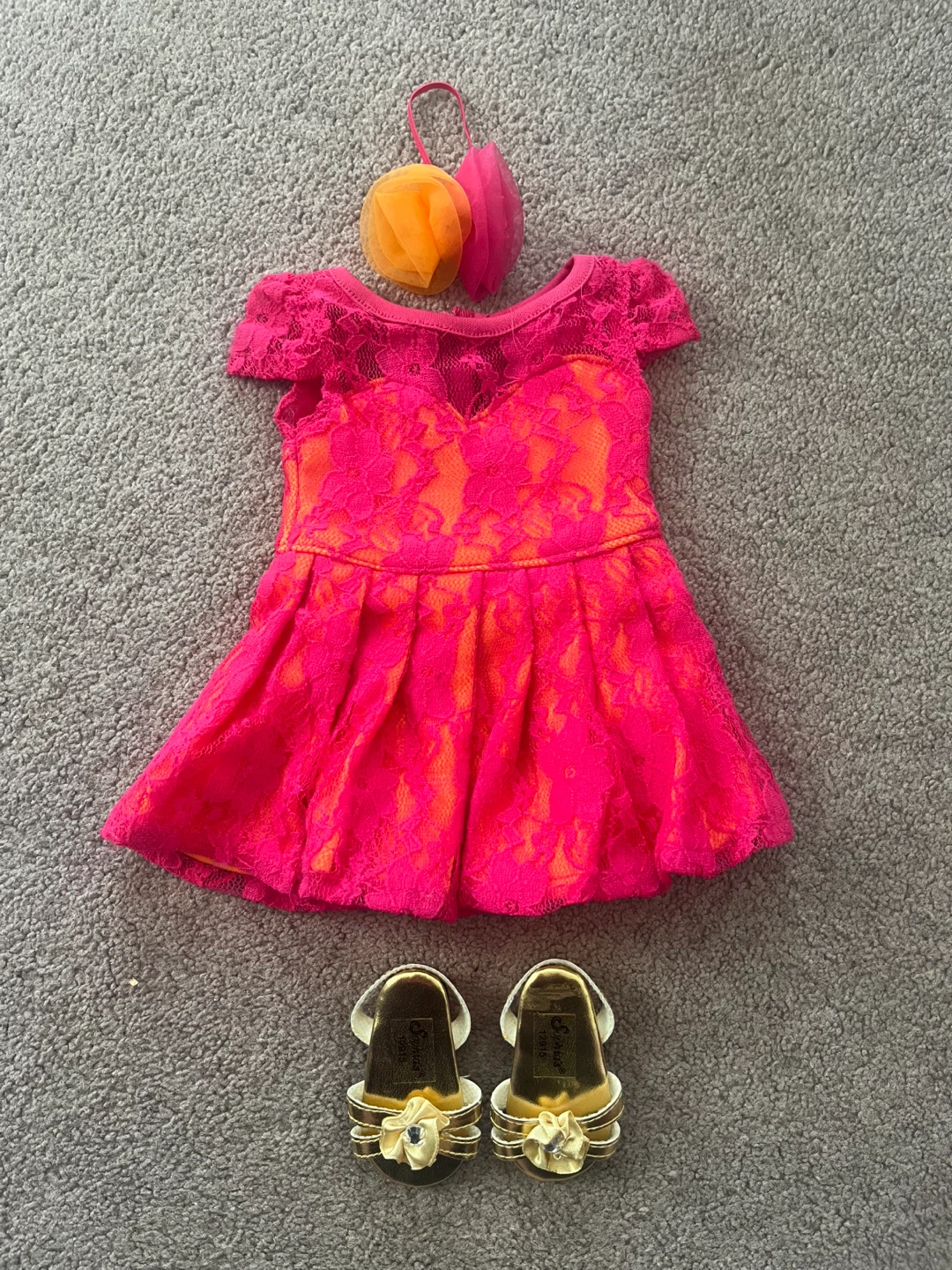 Doll Dress & Sandals