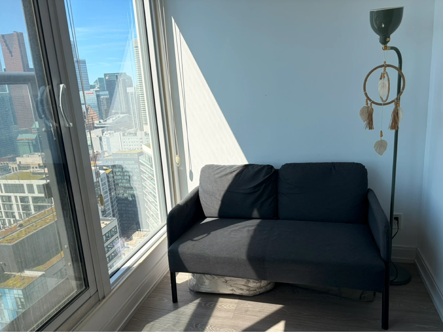 Dark Grey Two-Seater Couch