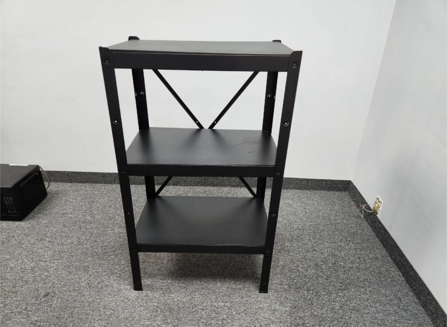Black 3-Tier Shelving Unit