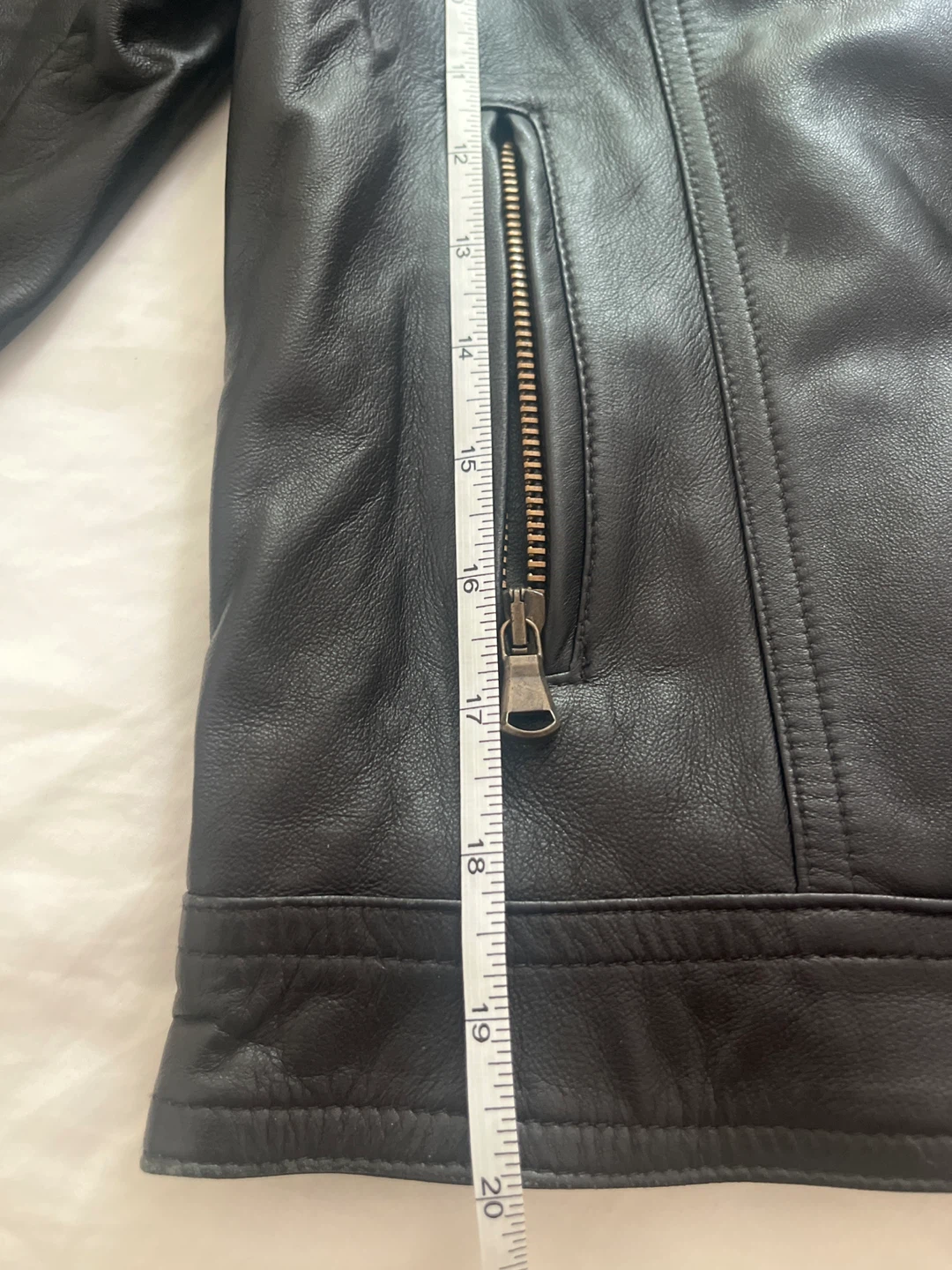 Italian Leather Moto Jacket with Gold Hardware - photo 4