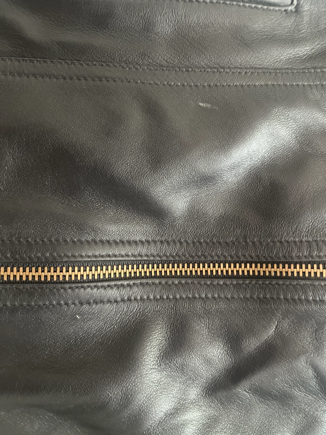 Italian Leather Moto Jacket with Gold Hardware - photo 5