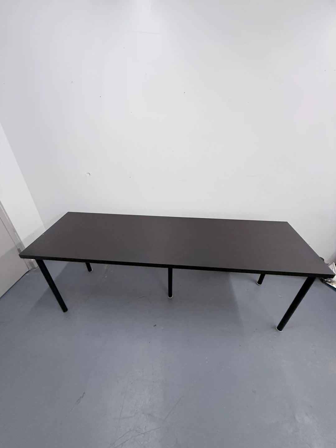 Black Desk Table with Metal Legs