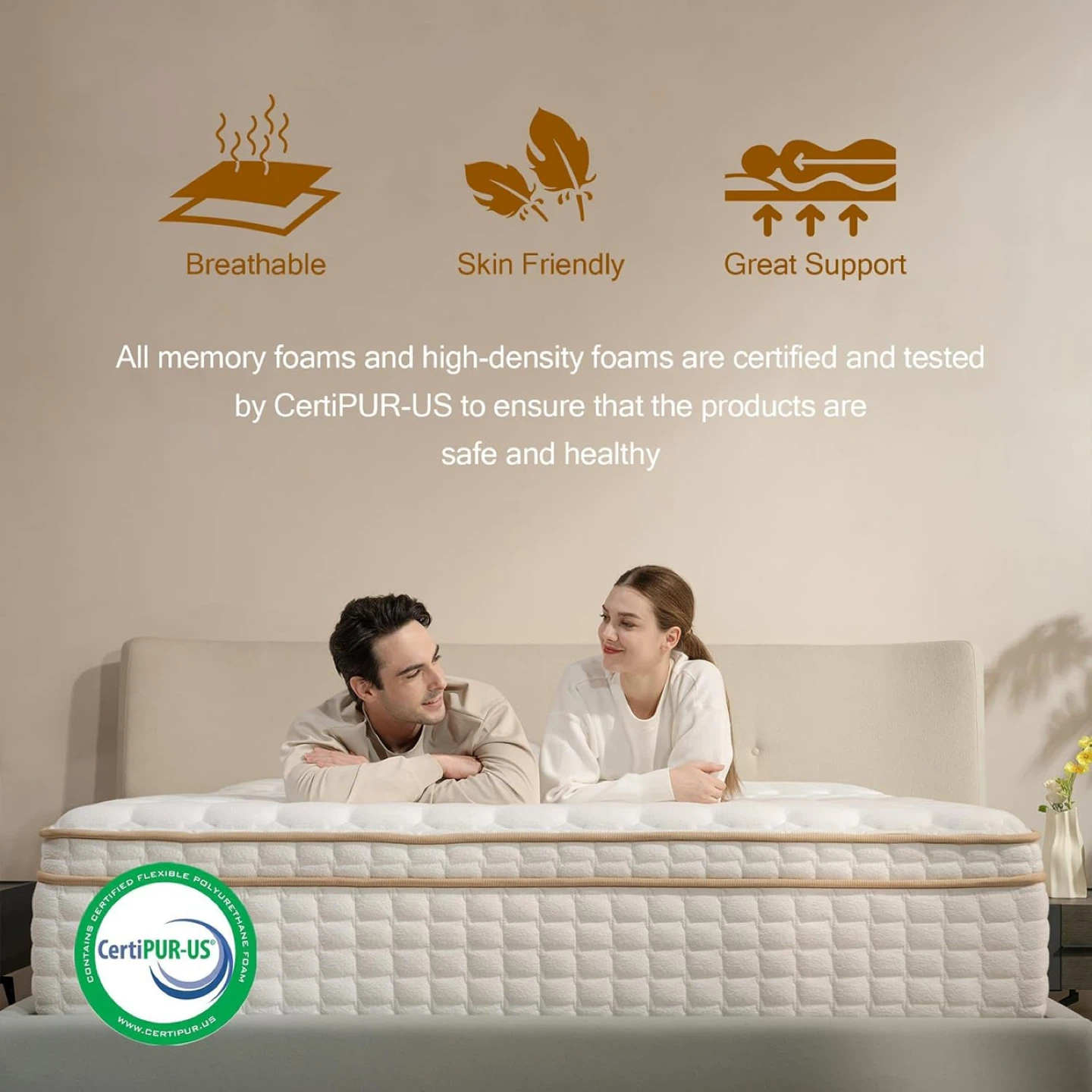 🔥 Brand New – 12" Queen Size Hybrid Mattress (Memory Foam) - photo 3