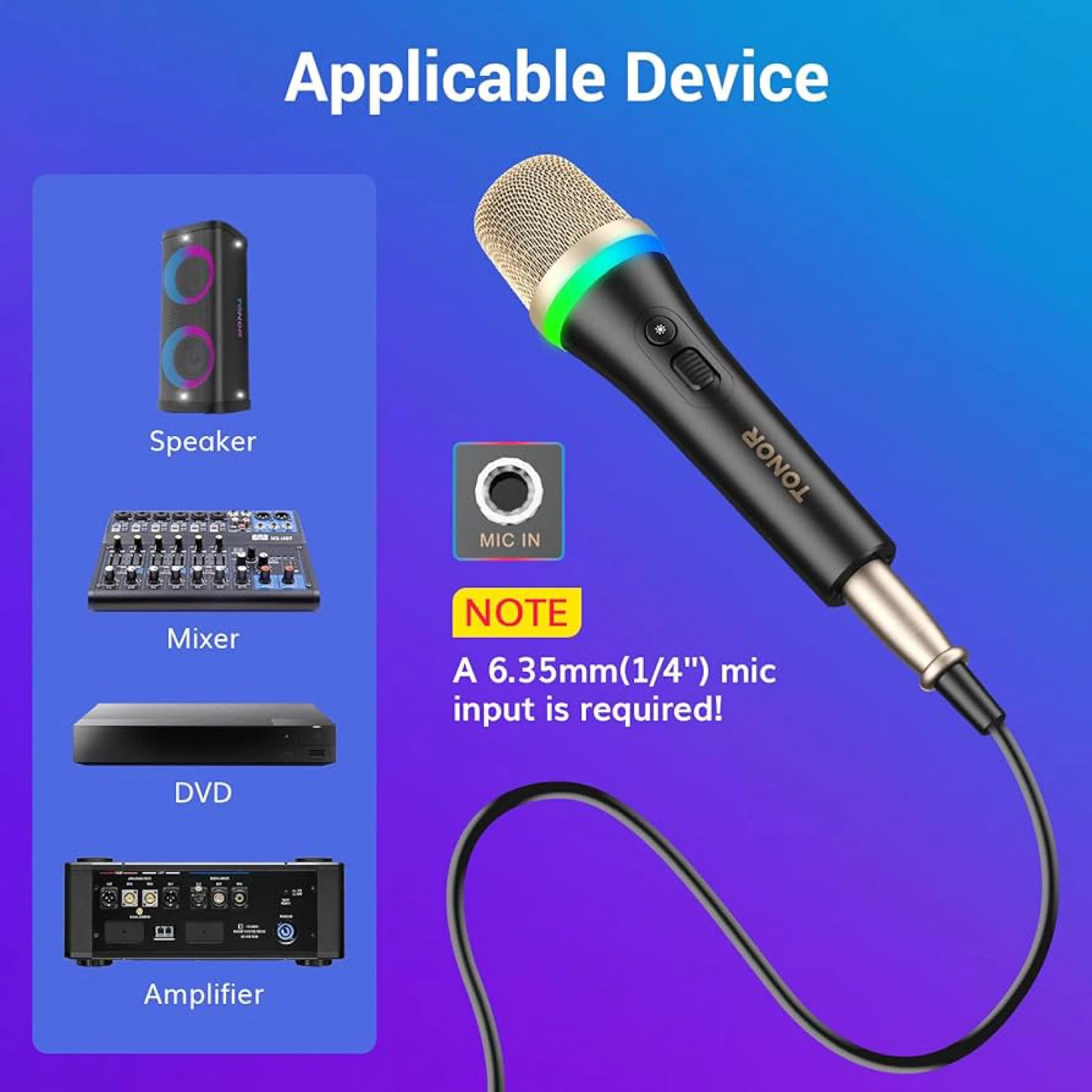 TONOR Wired Microphone with RGB Lights - photo 2