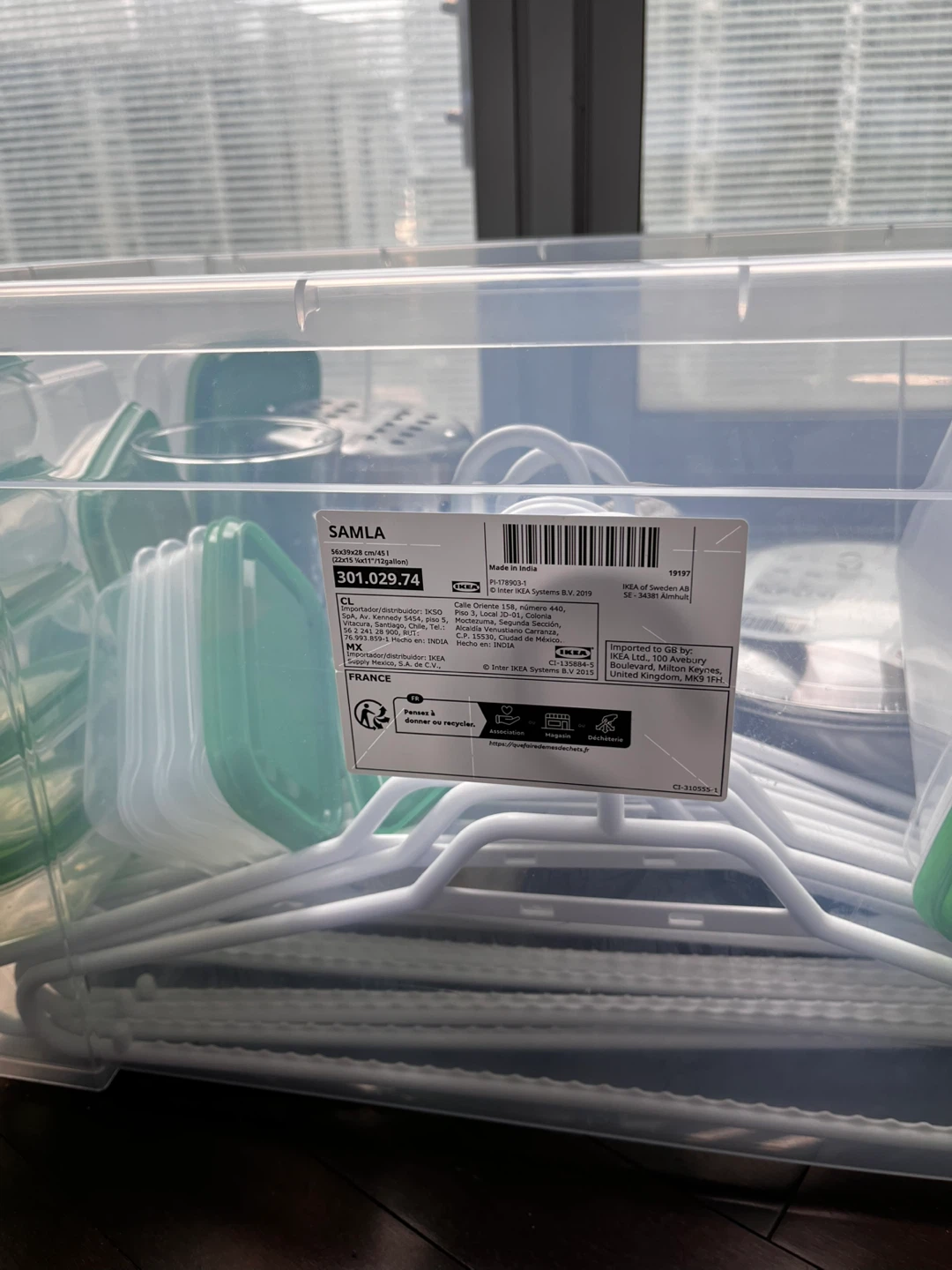 IKEA SAMLA Storage Box with Containers and Hangers - photo 2