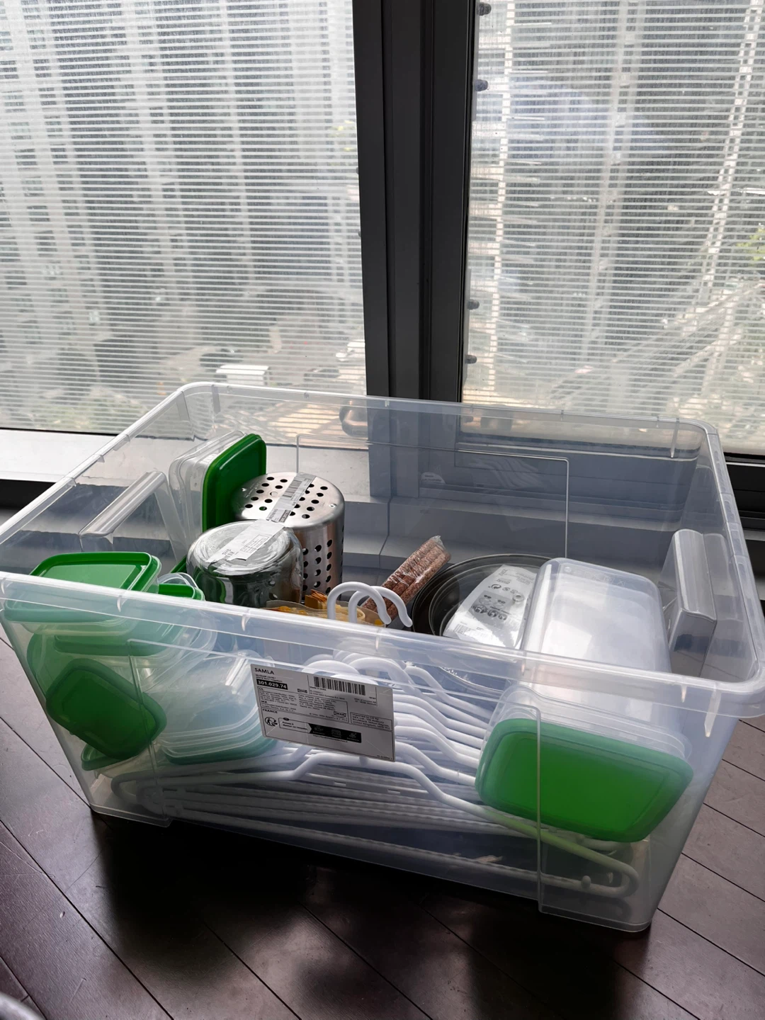 IKEA SAMLA Storage Box with Containers and Hangers