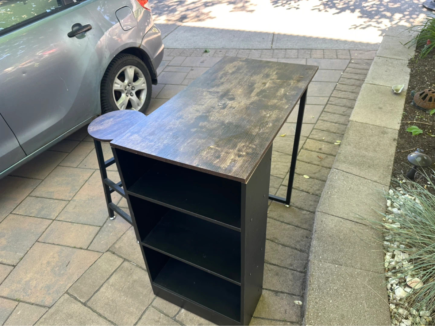 Bar Table with Stool and Shelving - photo 3