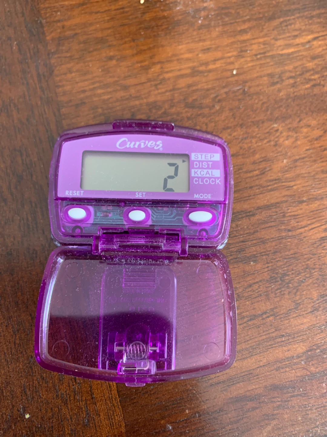 Curves Purple Pedometer with Rhinestones
