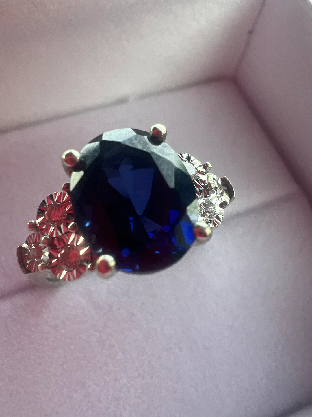 10 k sapphire and diamonds ring - photo 2