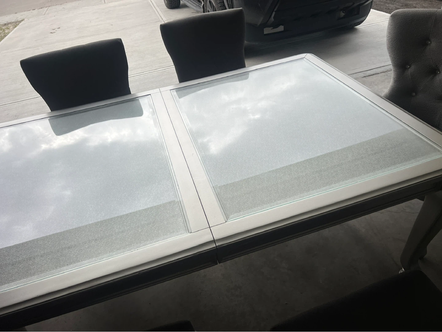 Dining Table with Glass Top with chairs - photo 2