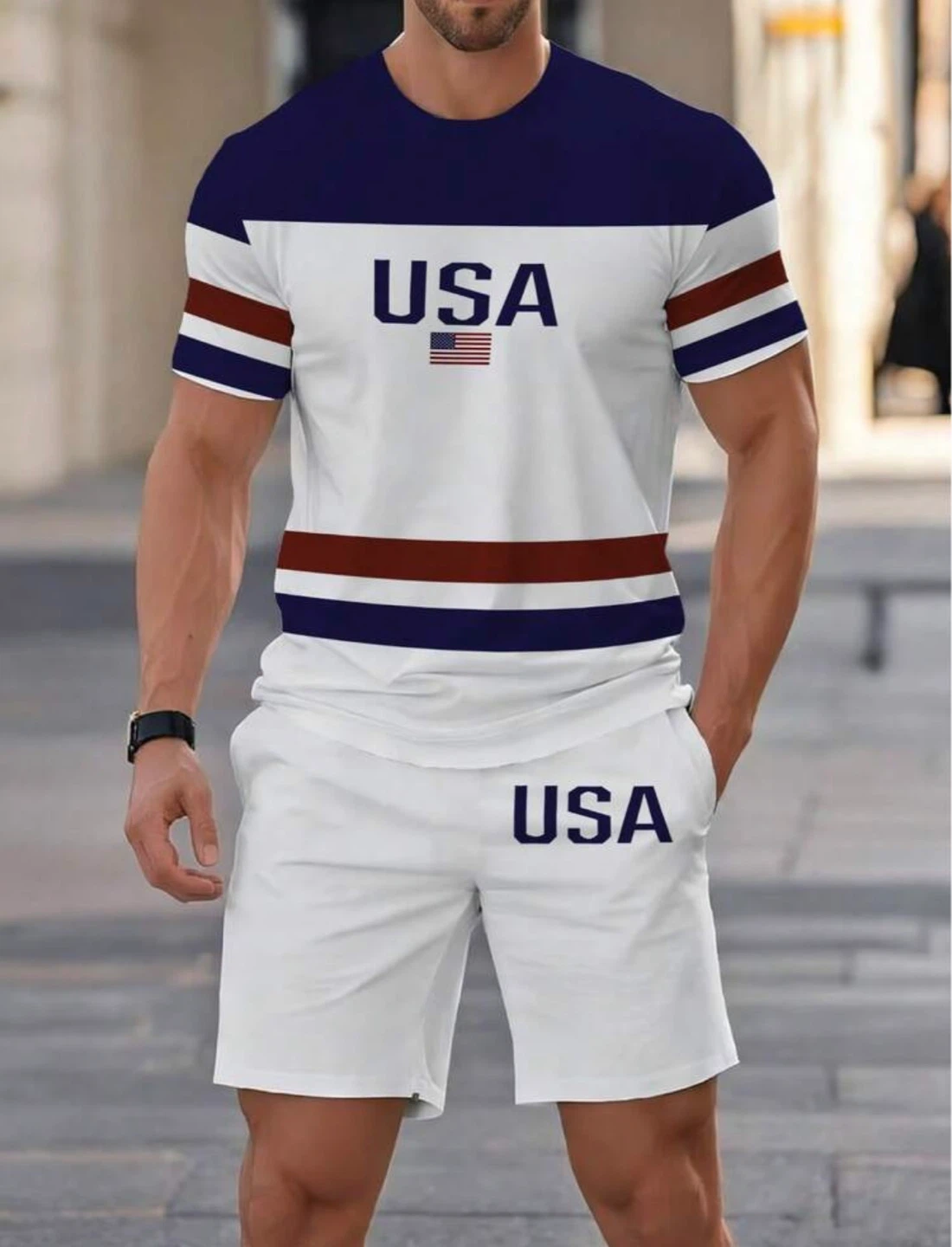 USA Themed T-Shirt and Shorts Set - photo 3