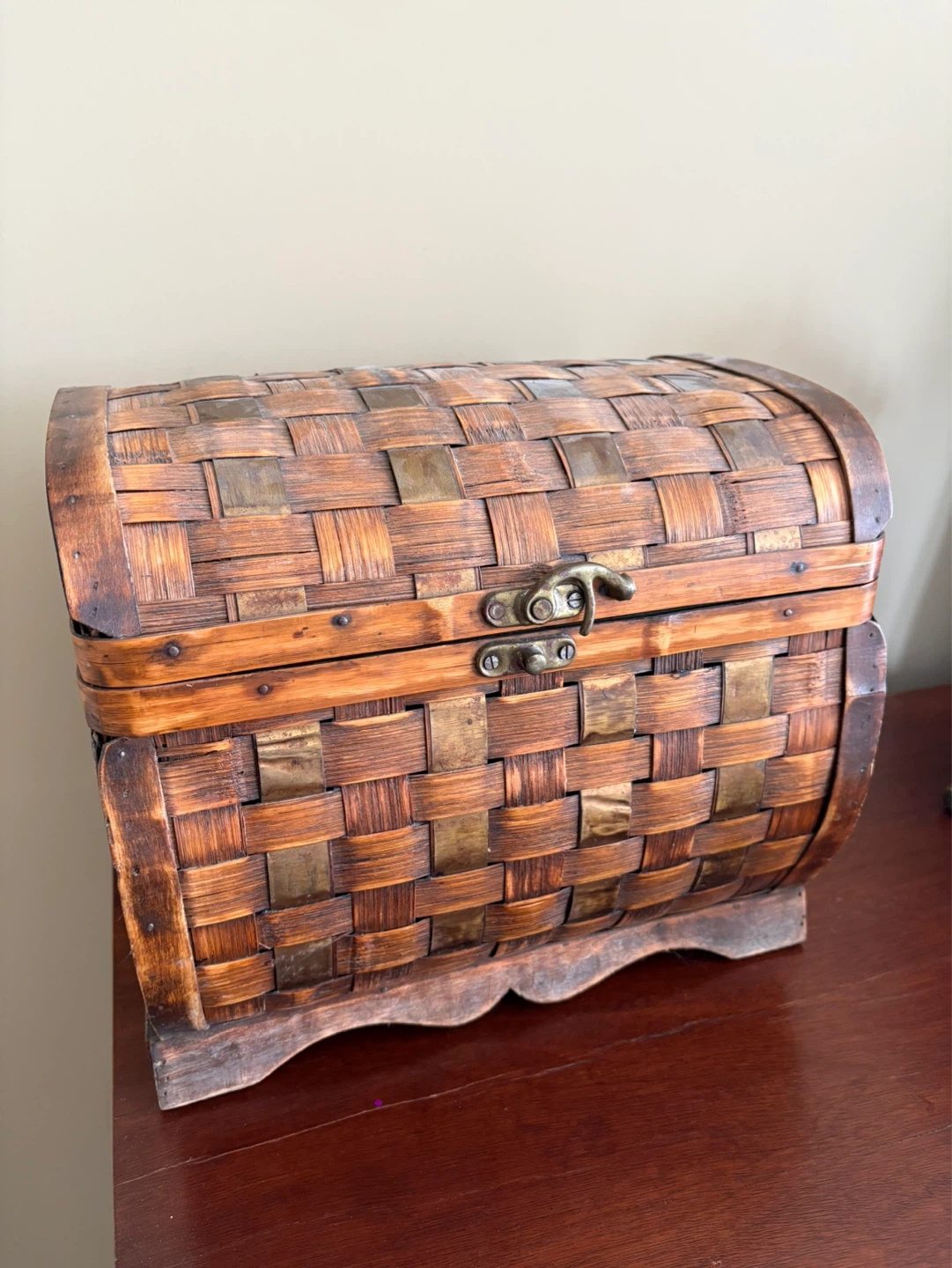 Woven Barrel Chest Trinket Box - photo 2