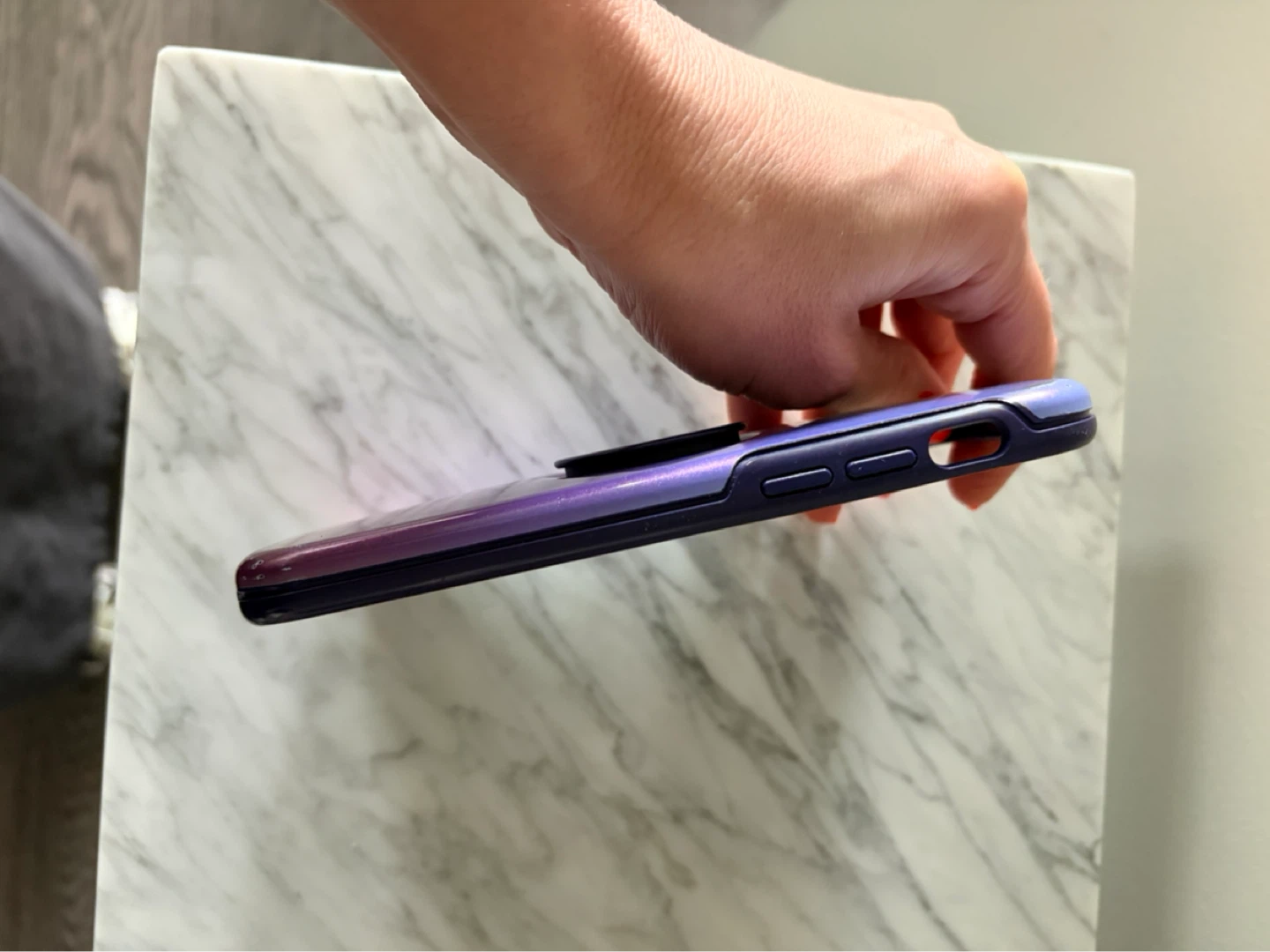 Purple Ombre iPhone 12 Case with PopSocket - photo 3