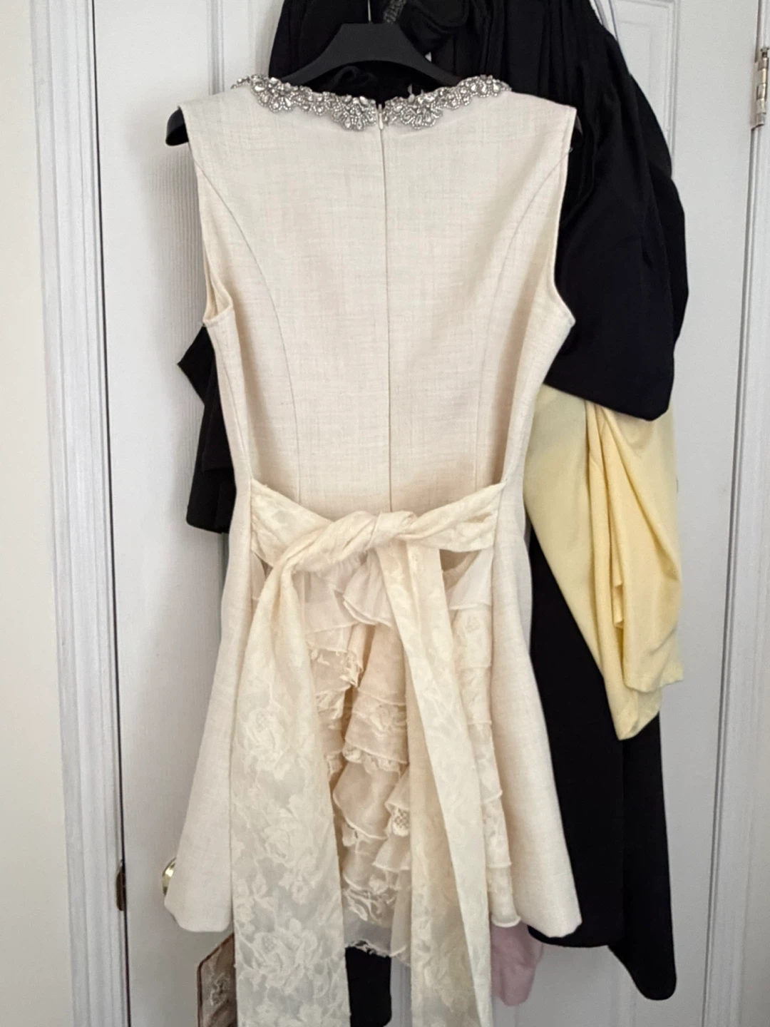 Cream Jewelled Collar Dress - photo 2