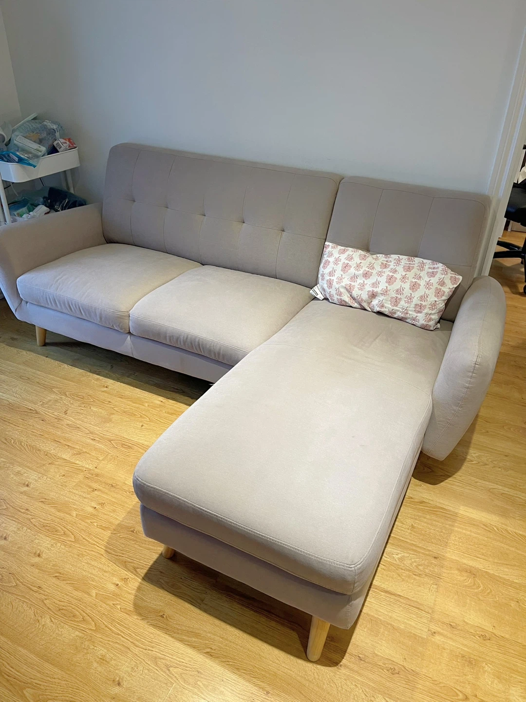 Light Gray Sectional Sofa 3 seated (super new n clean) - photo 2