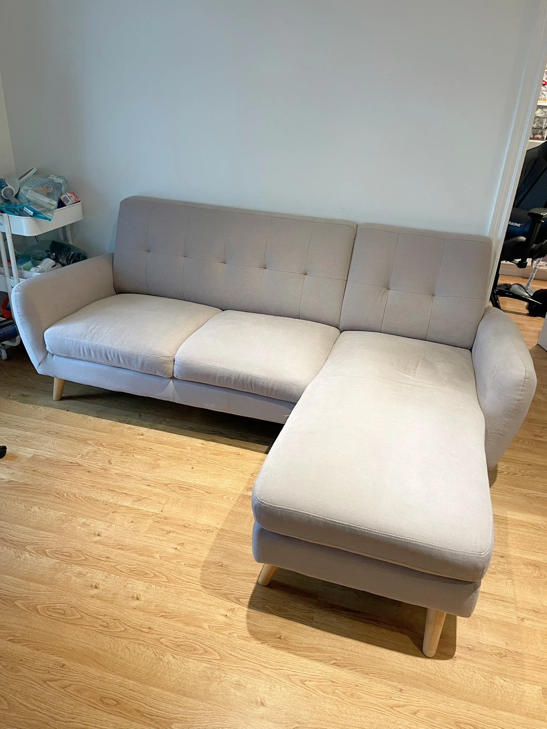 Light Gray Sectional Sofa 3 seated (super new n clean)