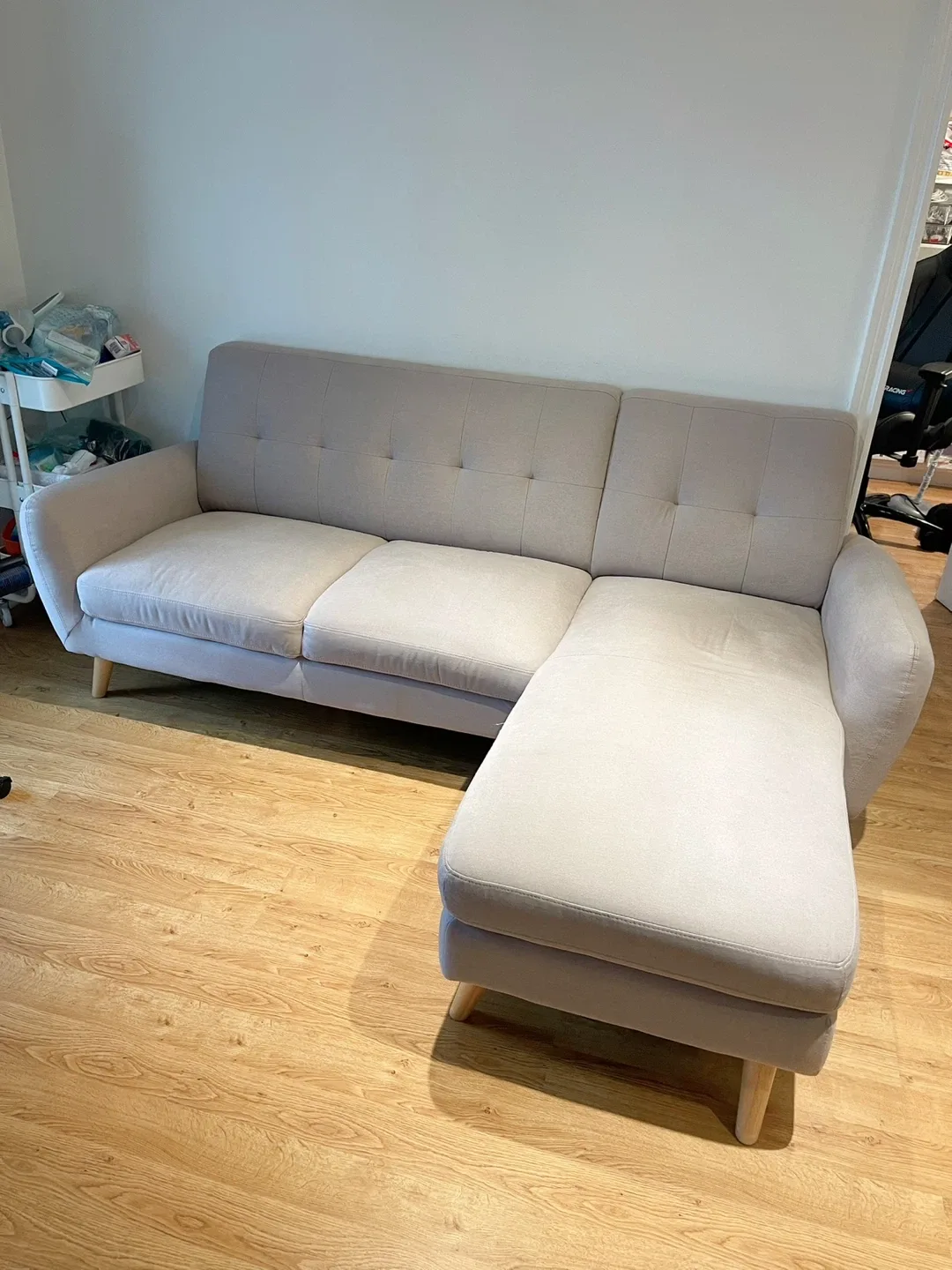 Light Gray Sectional Sofa 3 seated (super new n clean)