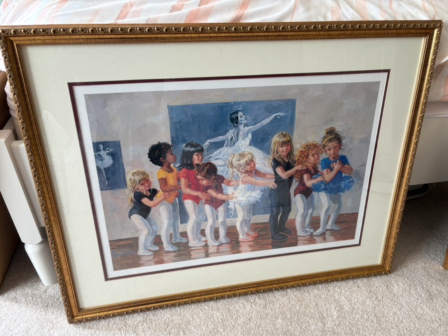 Framed Painting of Young Ballet Dancers - photo 2